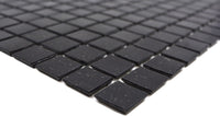 Glasmosaik Schwarz Noir für Wand und Boden 327 × 305 mm Quadrat