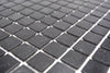 Glasmosaik Schwarz Noir für Wand und Boden 327 × 305 mm Quadrat Plättli