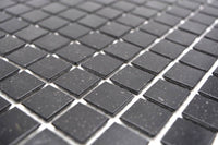 Glasmosaik Schwarz Noir für Wand und Boden 327 × 305 mm Quadrat Plättli