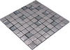Glasmosaikfliese Bern Chrome mit Muster 300 x 300 mm Silber Plättli