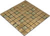 Glasmosaikfliesen Bern Gold 300 x 300 mm Pixel