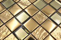 Glasmosaikfliesen Bern Gold 300 x 300 mm Plättli