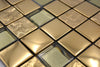 Glasmosaikfliesen Bern Gold 300 x 300 mm Plättli Glänzend