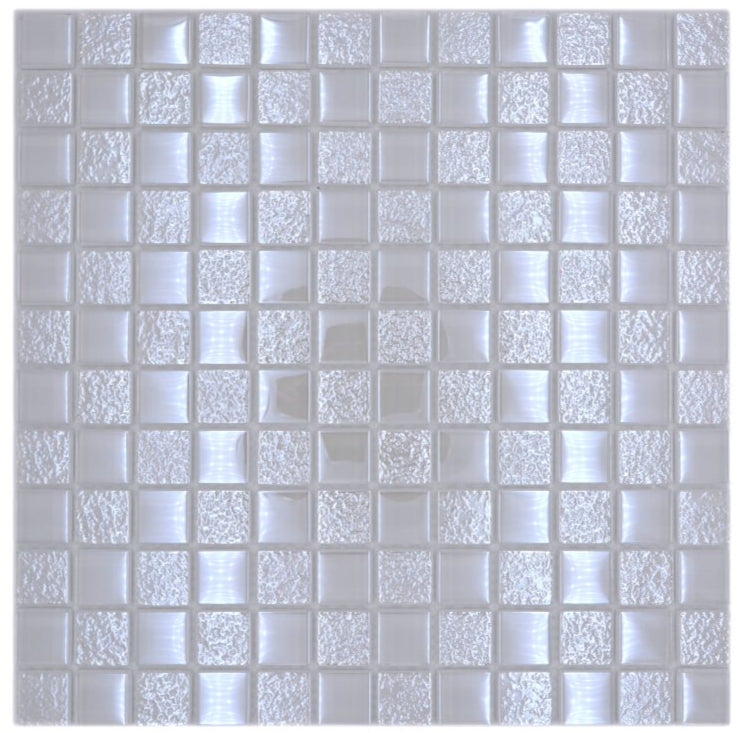 Glasperl Weiss Metallic Mosaikfliese