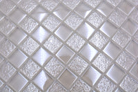 Glasperl Weiss Metallic Mosaikfliesen
