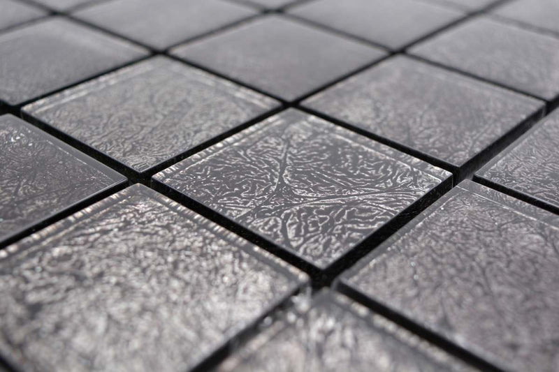 Glas Schwarz Mosaik Fliesen