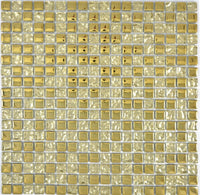 Gold Crystal Mosaikfliese Glanz 30x30 cm