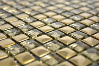 Gold Crystal Mosaikfliesen Glanz 30x30 cm
