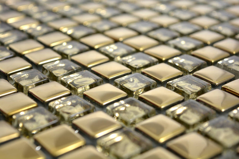 Gold Crystal Mosaikfliesen Glanz 30x30 cm