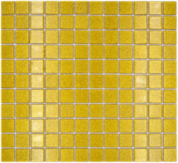 Gold Glitzer Glasmosaik Fliese