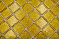 Gold Glitzer Glasmosaik Fliesen