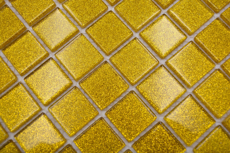 Gold Glitzer Glasmosaik Fliesen