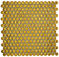 Gold Knopf Keramik Mosaikfliese