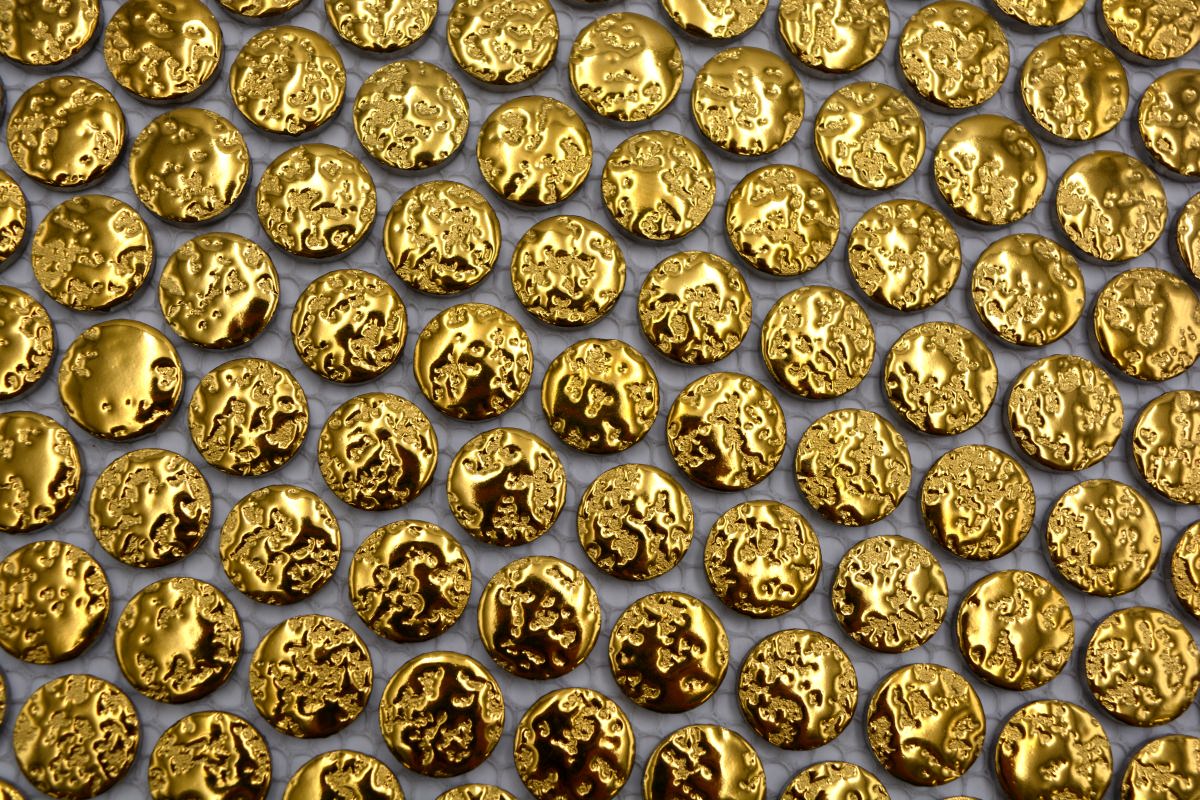 Gold Knopf Keramik Mosaikfliesen