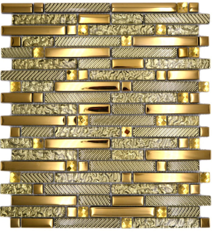 Gold Lux 3D Mix Mosaikfliese