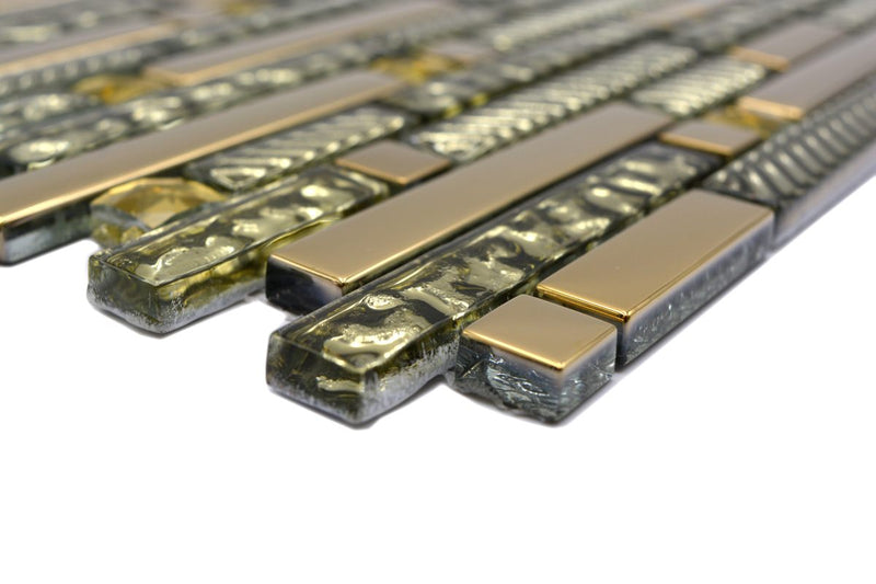 Gold Lux 3D Mix Mosaikfliese Schweiz