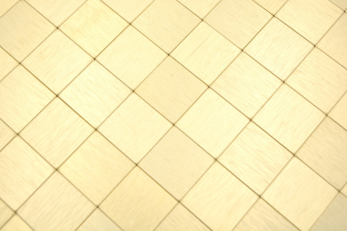 Gold Luxus Selbstklebende Mosaikfliesen Quadratisch