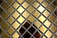Gold Metal Look Glasmosaik Fliesen