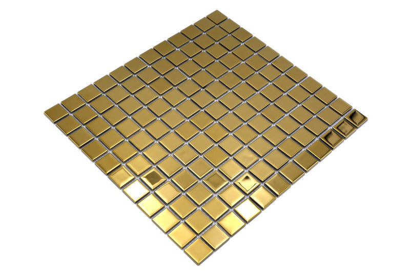 Gold Glasmosaik Fliese