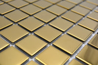 Gold Metal Glasmosaik Fliese
