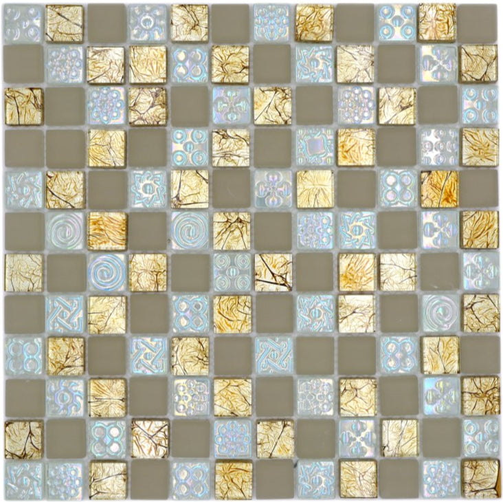 Gold Perlmutt Mix Mosaik Fliesen
