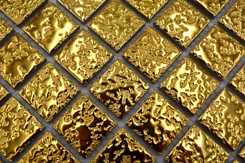 Gold Keramik Mosaik Fliese