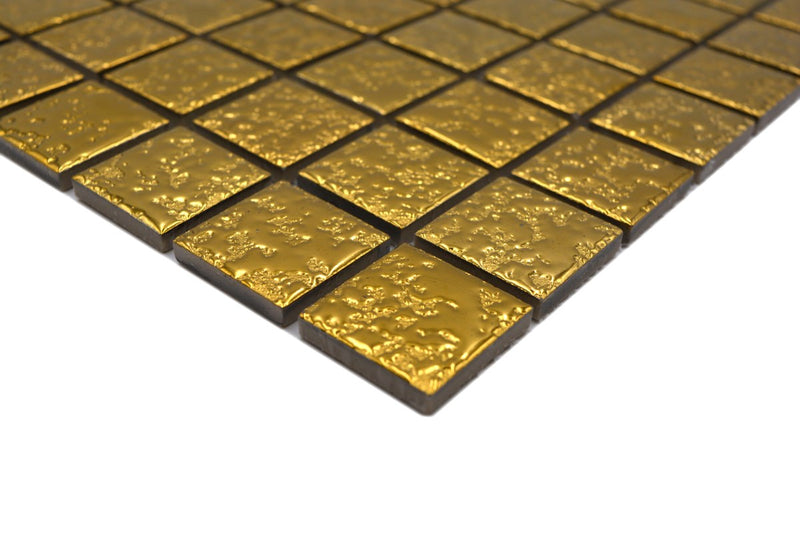 Gold Keramik Mosaik Plättli