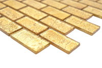 Gold Ziegel Glasmosaik Fliese