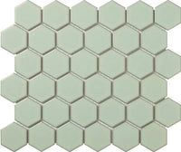 Grün Glanz Porzellan Hexagon Mosaikfliese