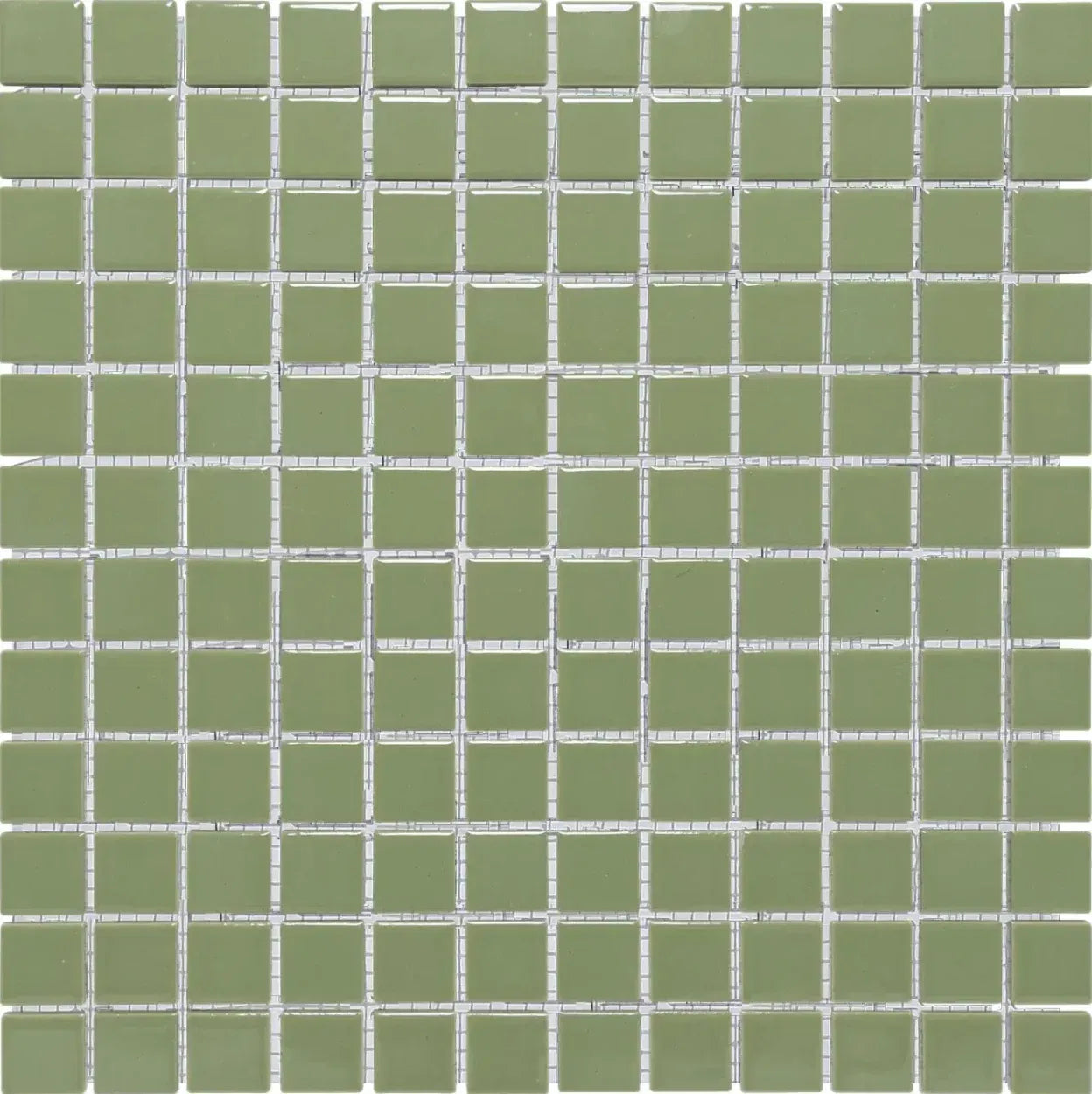 Grün Glanz Quadrat Porzellan Mosaik Fliese 23 x 23 mm