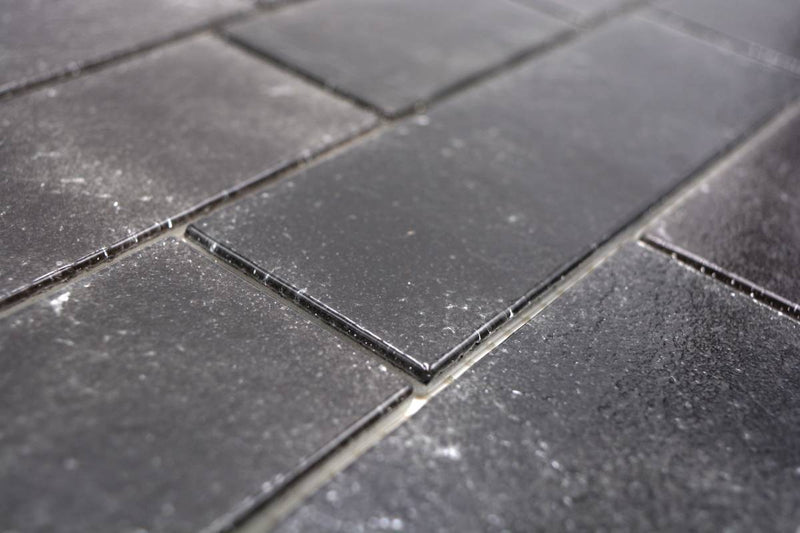 Granitglanz Mosaik Mauerfliese Glass Effekt Schwarz