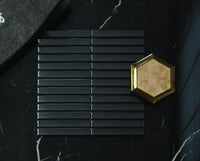 Graphit Carbon Matt Porzellan Kitkat Stick Mosaikfliese Innendesign Inspiration Schweiz