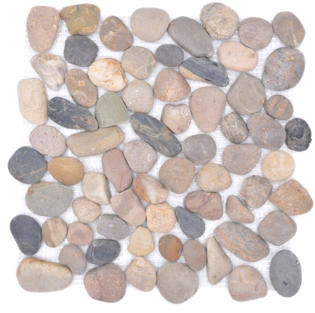 Grau Beige Fluss Kiesel Pebble Mosaikfliese