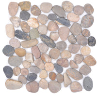 Grau Beige Fluss Kiesel Pebble Mosaikfliese