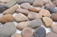 Grau Beige Fluss Kiesel Pebble Mosaikfliese Wand und Boden Mosaik