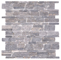 Grau Brick Marmor Mauerverbandoptik Mosaikfliese