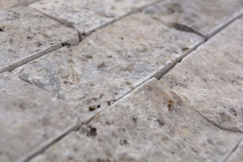 Grau Brick Splitface Mosaikfliese Travertin Fliesen Kaufen