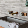 Grau Carrara Marmor Stein Mix Mosaik Fliesen