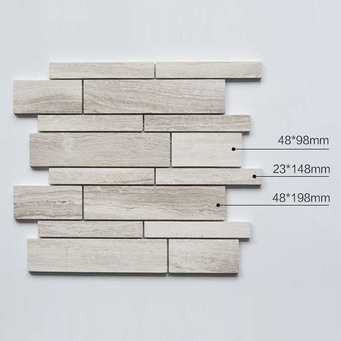 Grau Carrara Marmor Stein Mix Mosaik Fliesen