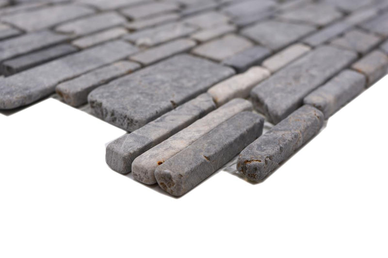 Grau Brick Marmor Mauerverbandoptik Mosaikfliese Naturstein Fliesen