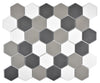 Grau Mix Hexagon Anti-Rutsch Mosaikfliese