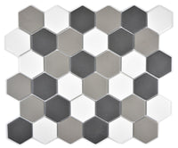 Grau Mix Hexagon Anti-Rutsch Mosaikfliese