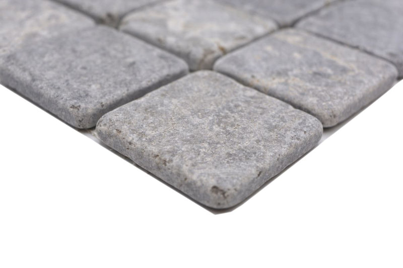 Grau Naturstein Marmor Mosaikfliese Wand und Boden Mosaik