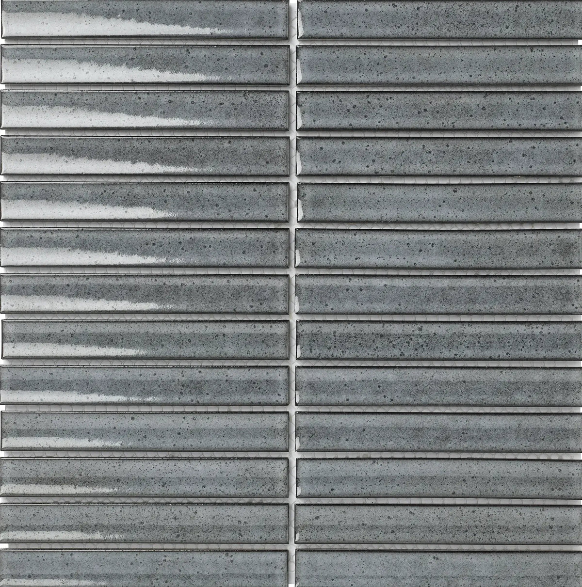 Grau Porzellan Glänzend Kitkat Stick Mosaikfliese