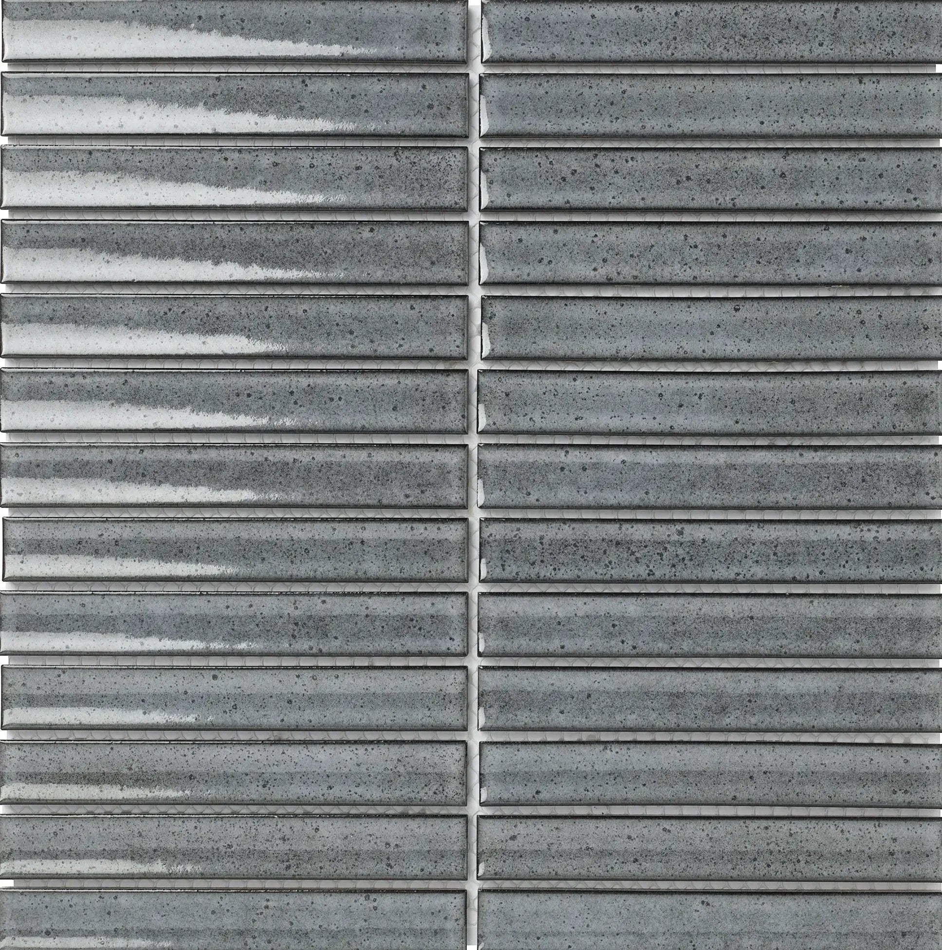 Grau Porzellan Glänzend Kitkat Stick Mosaikfliese