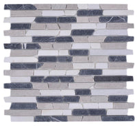 Grau Schwarz Matt Marmor Mosaikfliese