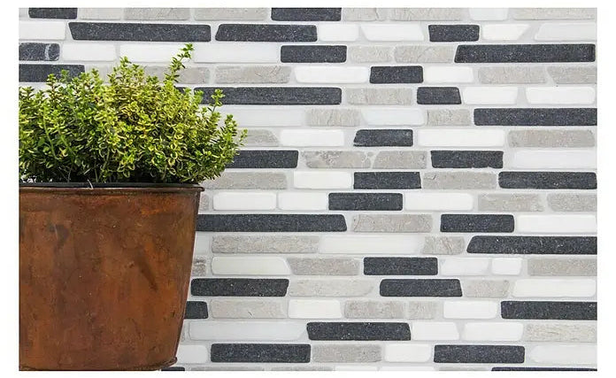 Grau Schwarz Matt Marmor Mosaikfliesen