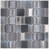 Grau Silber Mix Glasmosaik