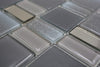 Grau Silber Mix Glasmosaik