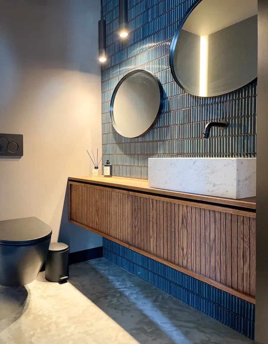 Hawaii Blau KitKat Mini Glanz Porzellan Mosaikfliese Bad Rückwandfliese Innendesign